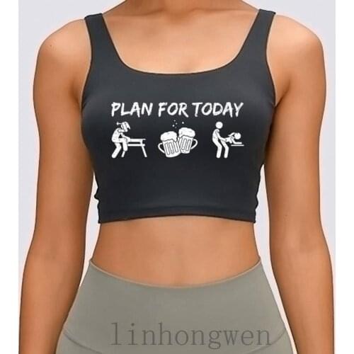 Funny Carpenter Day Plan Build Beer Fun Sex Gift SweatCrop Top Women Tank Top Custom Funny Casual Original O Neck Crop Top
