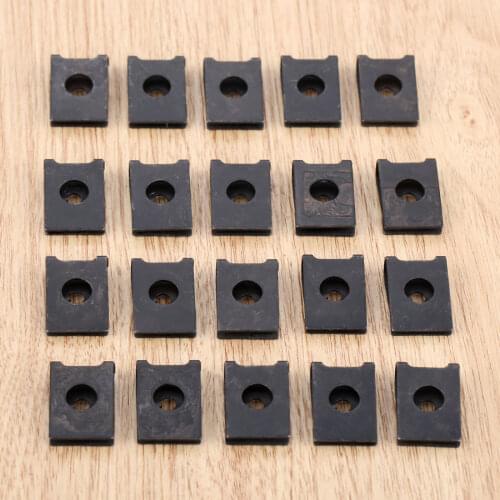 20Pcs M3 Car Fastener Clip Automobile Engine Fender Bumper Guard U Type Screw Base Clips Nut Mounting Fastener Clamp