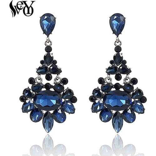 VEYO Luxury Earrings Crystal Drop Earring For Woman Hot Sale Zinc Alloy Lead free nickel free