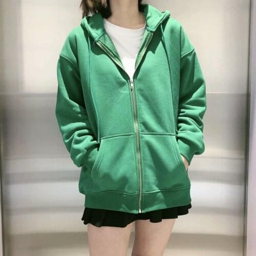 Ribbed BF Zipper Long Sleeve Hooded Crop Tops Women Hoodie Regular Cozy Zip Up Casual Streetwear Oversized Coats Outwear Hoodies