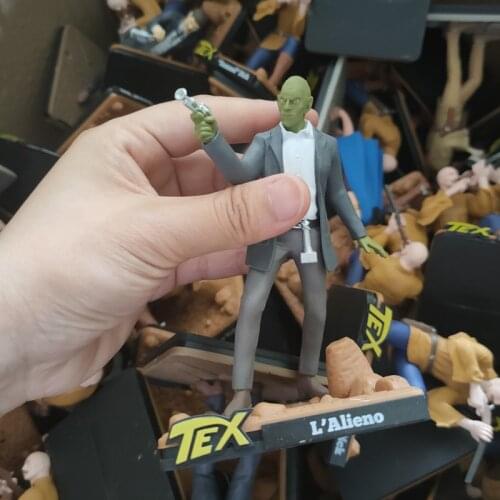 1pcs Genuine Retro Movie Chararter Figure Film Star Model Tex L'Alieno Collection Toy Gift For Kids Boy Girl