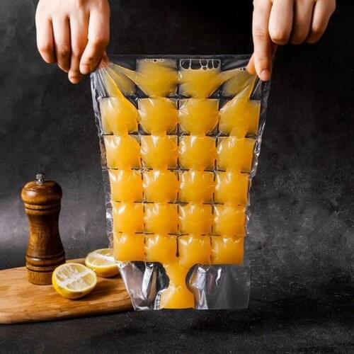 10pcs/pack Ice Cube Bags Ice-making Bag Self-Seal Disposable Faster Freezing Maker Transparent Ice Cube Trays Mold