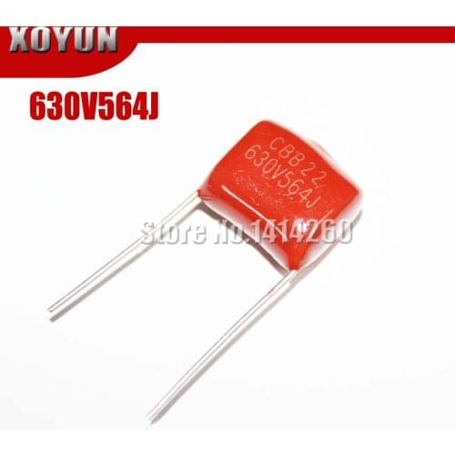 10PCS 630V564J CBB Pitch 15MM 0.56UF 560NF 564J630V CBB Polypropylene Film Capacitor