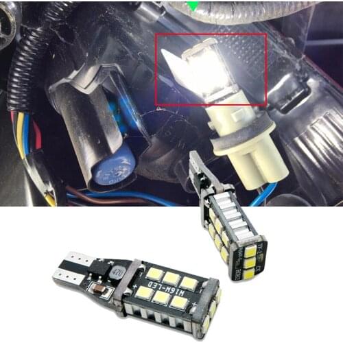 2pcs T15 921 912 W16W 15 SMD 2835 LED Bulbs For Chrysler 200 300C LHS Concorde Pacifica Sebring CANBUS Car Backup Reverse Lights