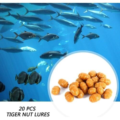 20pcs/Lot Carp Fishing Soft Floating Artificial Tiger Tackle Tools Nut Pellets Sets Of Fishing Up Terminal Baits Baits Bait V1R7