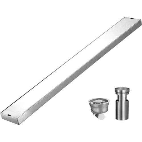 304 Stainless Steel Invisible Long Floor Drain Deodorant Drainage Fast Embedded Tile Rectangular Hidden Floor Drain