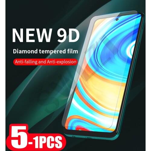 5-1Pcs tempered glass smartphone for Redmi 10X 9 9i 9T 9A 9C note 10 10s 9T 9s pro MAX protective film phone screen protector