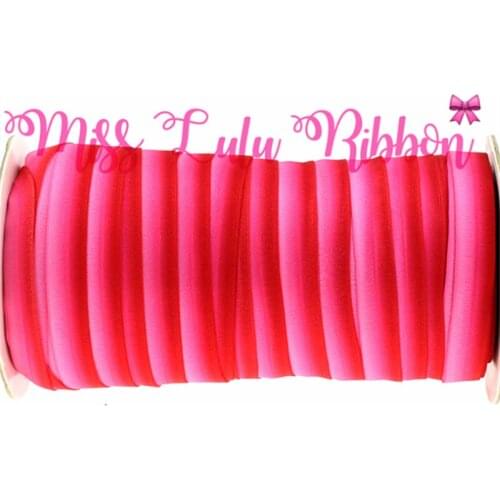 5/8"16mm red gradient color printed fold over elastic ribbon diy foe band wedding decoration MD160905-38-5303 50 yards