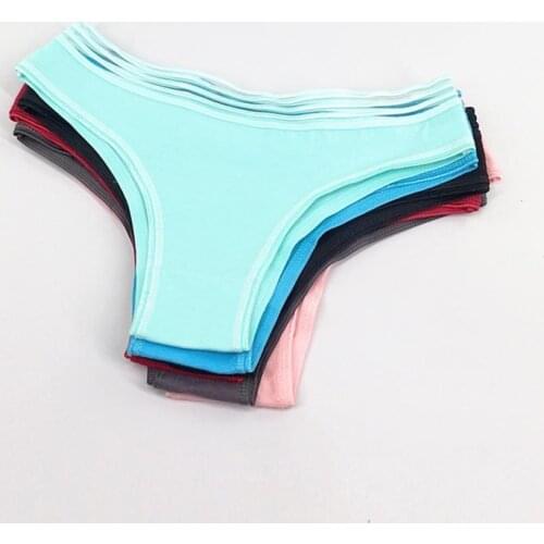 6 Pcs / Lot Sexy Underwear Women Lingerie Cotton Ladies Bikini Panties 9513