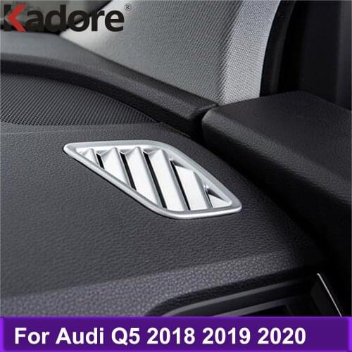 Car Accessories For Audi Q5 2018 2019 2020 Inner Front Upper Air Conditioning Outlet Vent Trim Cover Sticker Styling