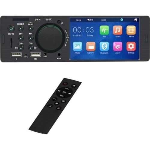 Car 4.1” Touch Screen Hands-Free BT4.0 MP5 Audio Video Player FM Transmitter Aux Modulation With USB Charging Support TF Card