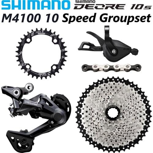 SHIMANO Deore M4100 1x10 Speed MTB Groupset 42T/46T Cassette 10S group KMC X10 chain 5kit