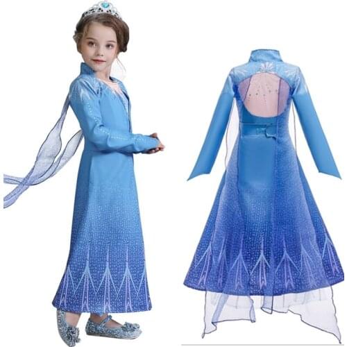 Children Girl Cosplay Dresses Halloween Carnival Party Clothing Snow White Queen Cute Style Ankle-Length Dresses 4-10 Yrs Kids