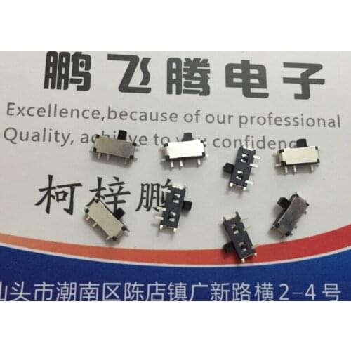 10PCS/lot Imported South Korea SS-1290 7-foot toggle switch slide switch universal MP3 MP4