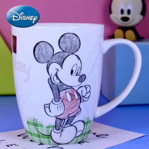 Disney Ceramic Cups Cute Minnie and Mickey Cups Large Capacity Cups Mugs Couple Cups