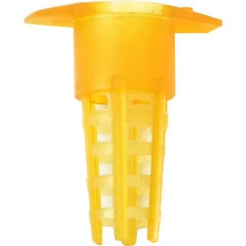 30Pcs Cell Cup Protection Cage Beekeeping Tools Yellow Plastic Bee Queen Cage Protective Cover Beekeeping Tools Equipment