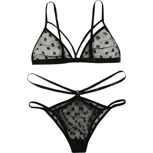 Exotic Sets Fashion Women Sexy Lace Halter Backless Bra Non-adjusted Thong Sleepwear Lingerie Set Pantys Lingeries Подходить