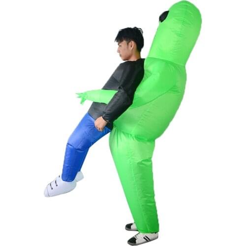 Creative Halloween Spoof Inflatable Costume Green Ghost Hugs Inflatable Costumes Funny Show Props Festival Party Accessories