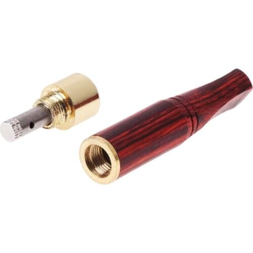 Smoking Pipe Bit Straight Filter Wooden Polish Smoke 6mm/8mm Cigarette Holder L4MF