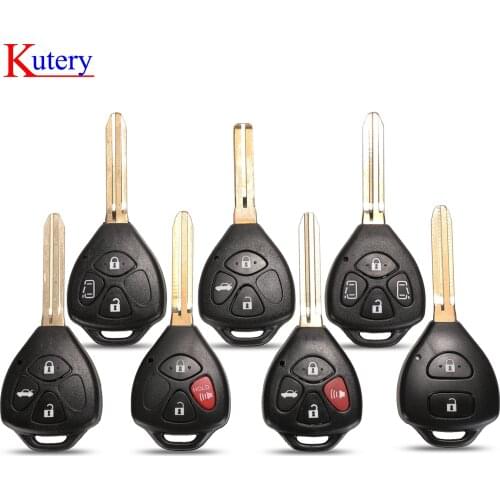 Kutery For Toyota Corolla Camry Reiz RAV4 Crown Avalon Venza Matrix Blank 2/3/4 Button Remote Car Key Case