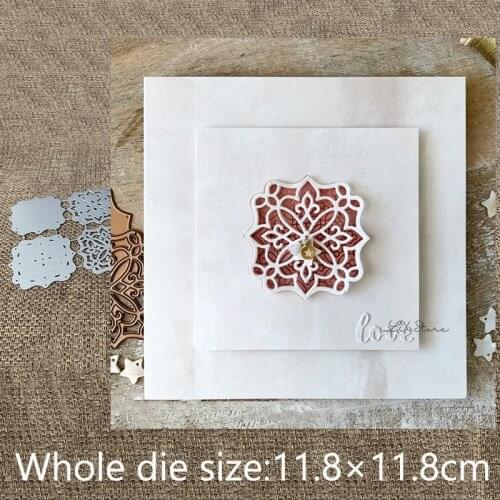 XLDesign Craft Metal Cutting Dies stencil mold 4pcs lace frame decoration scrapbook Album Paper Card Craft Embossing die cuts