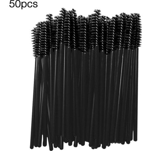 ATOMUS 50PCS/pack Disposable Permanent Makeup Eyelash Brush Mascara Wands Applicator Eyelash Comb Brushes Spoolers Makeup Tool