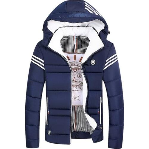 White Parkas Jacket Men Men Hip Hop Streetwear Hooded Jacket Thicken Warm Coat Windproof Windbreakers Jacket Men Veste Homme