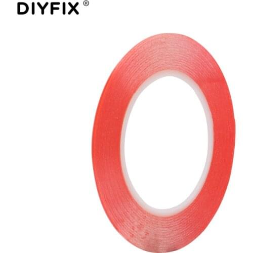 DIYFIX 1mm Width Heat Resistant Double-sided Adhesive Transparent Clear Tape Sticker