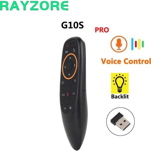 G10 Smart Voice Remote Control 2.4G RF Gyroscope Backlit Wireless Air Mouse G10S PRO for X96 mini H96 MAX A95X F3 Android TV Box