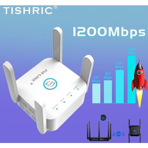 5G Wifi Repeater Wifi Extender 1200Mbps Gigabit Router Wifi Signal Amplifier Booster Wireless Repeater Dual Band Router 5 Ghz