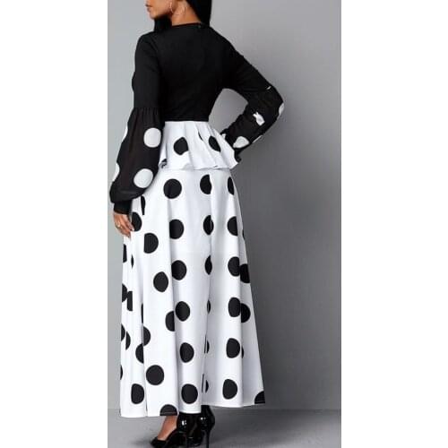 S-5XL Plus Size Autumn African Dresses For Women 2020 New polyester Black African Clothes Africa Bodycon Long Maxi Dress