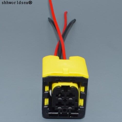 Shhworldsea 4 Pin 3.5mm 1-1418390-1 Female Waterproof Automotive Electric Connector