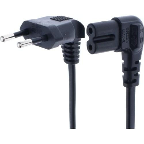 1m AC power cord EU Euro type right angled 90 degree for Samsung Philips Toshiba Sony Sharp LED TV