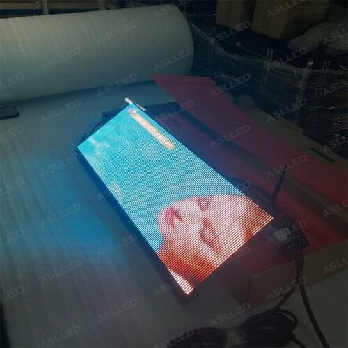 Car rear glass window transparent display LED screen P2.6 HD video LED panel