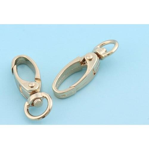 Light gold Swivel Clasp 10pcs 36*9mm Snap Hook Metal Lobster Clasp Lanyard clasp key chains Purse Hardware DIY Accessories