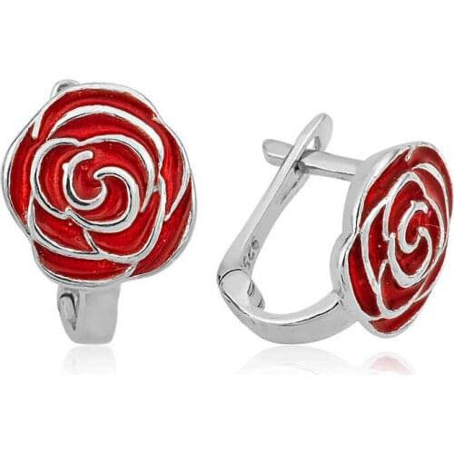 Tevuli 925 Sterling Silver Rose Red Kids Tag