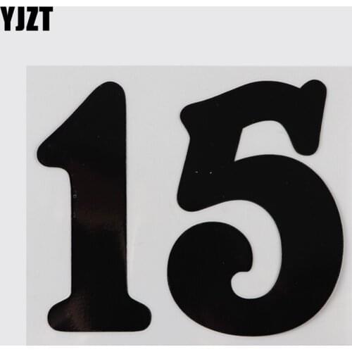 YJZT 13CM×10.9CM Speed Limit Road Traffic Slow Down 15 Numbers Decal Hieroglyphics Car Stickers Vinyl 13D-0541