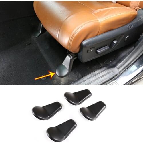 4pcs ABS Black Car Part Seat Foot Screw Protection Cap Decoration Cover For Toyota Tundra 2014-2020 Interior Styling Accessories