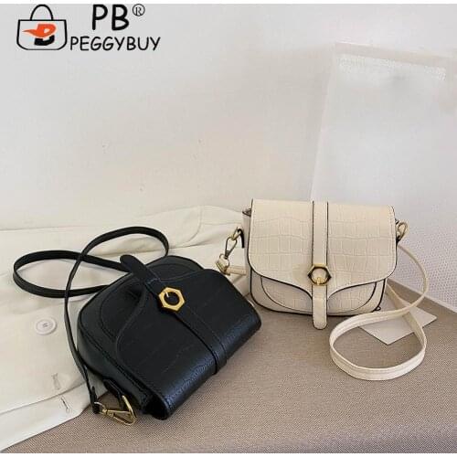 2021 Hot Vintage Small Purse Ladies Handbags Women Alligator Pattern PU Leather Solid Color Messenger Bag Handbags