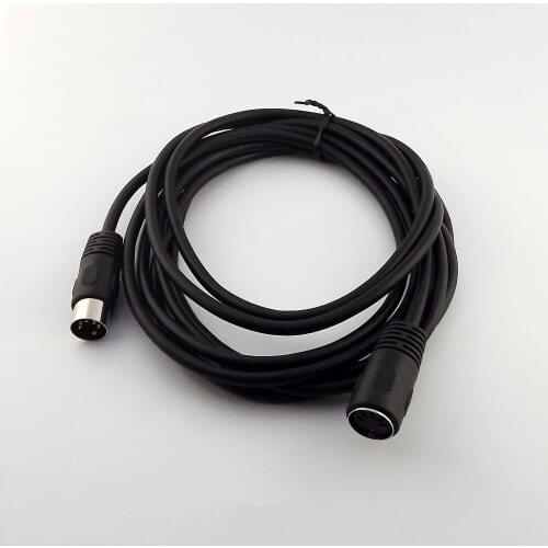 1pc 50cm/3M 5 Pin DIN MIDI Male to Female Audio Tape Recorder Amplifier Extension Cable