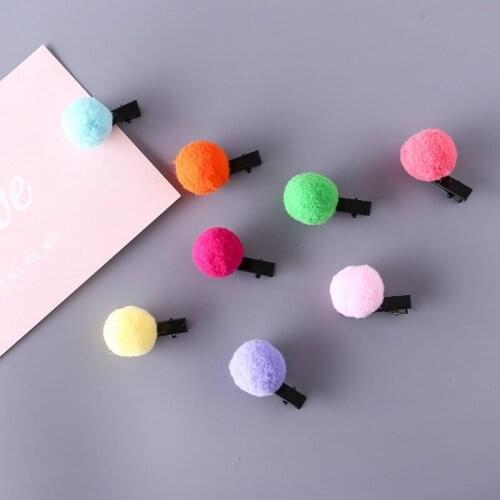 10pcs Girl Cute Hairball Hairpins Lovely Colorful Hairgrips Kids Accessories New Arrival Hair Clips Headwear Best Gift To Kids