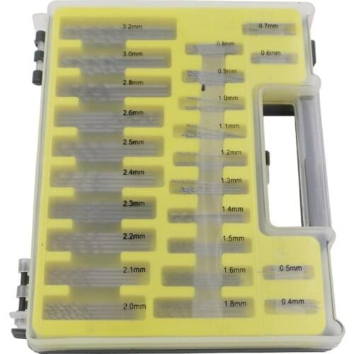 150PC Mini Twist Blow Molded Boxed 0.4-3.2mm Small Drill Box Micro Hole Opener Set