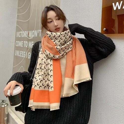 2021 Fashion Letter Beach Towel New Sunscreen Cashmere Scarves Autumn And Winter Print Bandanna Female 190X65CM Dustproof Shawls