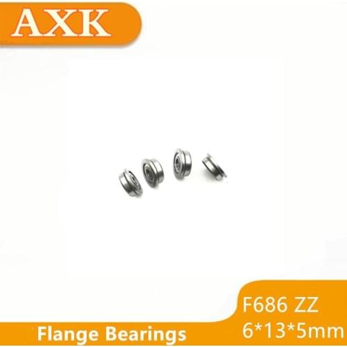 2021 Limited Real Free Shipping 10pcs Chrome Steel Flange Bushing Deep Groove Ball Bearing F686zz F686-zz F686 6*13*5mm