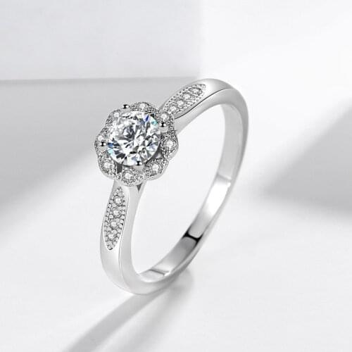 2021 Jewlery Organiser Diamond Ring Earring for Women 925 Silver Bohemia Wedding Couples Fashion Flower Silver Jewelry Luxury