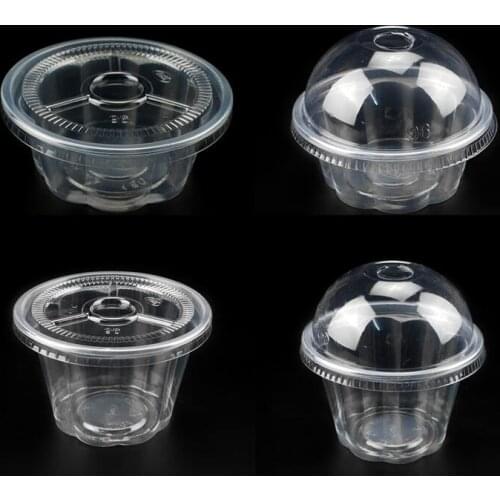 250ml Disposable Transparent Food Grade Plastic Single Cupcake Holders Muffin Cake Cases Boxes DIY Cake Cups Container Tools