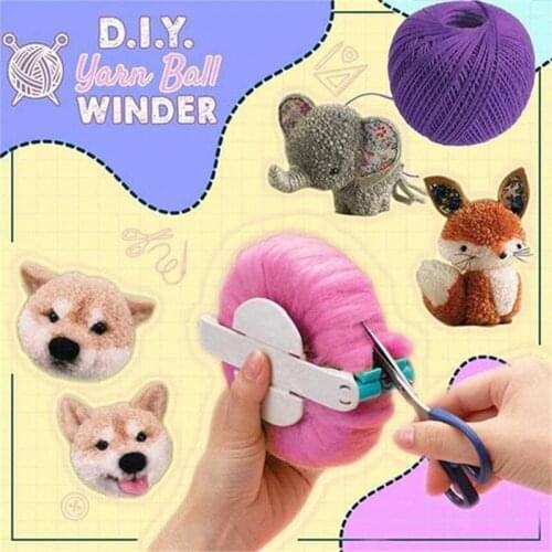 4PCS/Set DIY Knitting Loom Kit Pompom Maker Fluff Ball Weaver Needle Craft Pom Making Hair Ball Machine DIY Making Toys