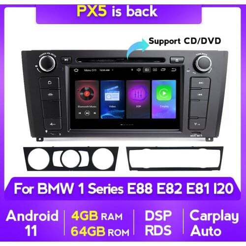 NaviFly IPS DSP 1 Din Android 11 Car Radio DVD For BMW 1 Series e87 E88 E82 E81 I20 GPS Navigation Multimedia stereo 4GB 64G