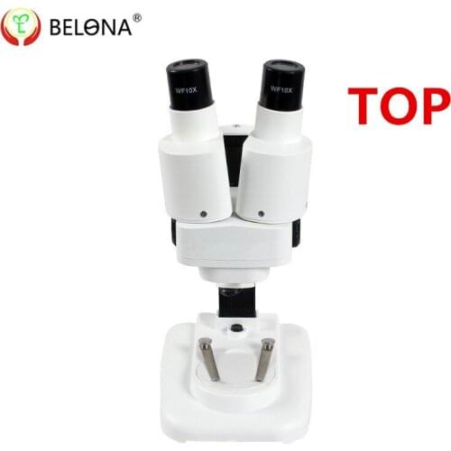 Belona 20X Binocular Stereo Microscope LED PCB Soldering Tool Mobile Phone Repair Slides Mineral Watching Microscope Kids Gift