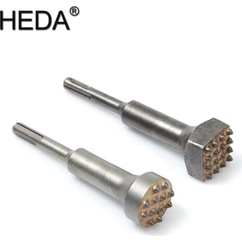 12/16Teeth Round Shank Alloy Electric Hammer Chisel Drill Bit For Gouging The Surface Of Concrete Cement Wall Slab Viaduct